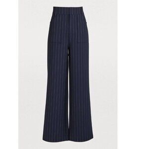 🎄NWT Ganni Pinstriped High Waisted Trouser